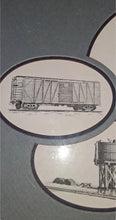 Load image into Gallery viewer, Louis Gregoire 1989 Original Pen & Ink Railroad Train Frisco Locomotive Framed