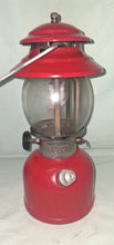 Load image into Gallery viewer, Vintage Coleman 200A Red Lantern w/ Red Metal Carrying Case & Manual