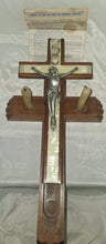 Load image into Gallery viewer, Vintage Catholic Sick Call Last Rites Crucifix Wall Cross Hidden Compartment
