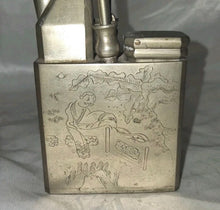 Load image into Gallery viewer, Vintage Chinese Paktong White Brass Water Tobacco Pipe Engraved Etched Maker Mar