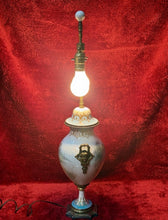 Load image into Gallery viewer, Signed F Peroche Hand Painted French Sevres Porcelain Urn Brass Lamp 28”
