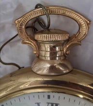 Load image into Gallery viewer, Vintage United Model 40 Pocket Watch Style Plug In Wall Clock Brass Tone USA