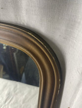 Load image into Gallery viewer, #201 Ornate Antique Gold Wood Framed Accent Mirror 30.5“ X 28“.
