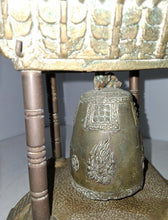 Load image into Gallery viewer, Vintage Oriental Solid Brass Gong Bell Prayer Pagoda Temple 10”