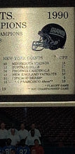 Load image into Gallery viewer, 1990 New York Giants Super Bowl XXV Champions Team Photo Roster Wood Plaque