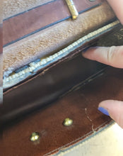 Load image into Gallery viewer, RARE & VINTAGE 1960's ETIENNE AIGNER Handmade Leather & Tweed Handbag