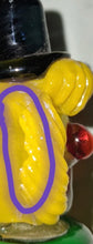 Load image into Gallery viewer, Vintage Murano Italy Art Glass Clown Figurine Yellow Top Hat 8” Label