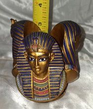 Load image into Gallery viewer, Vintage Summit Collection Egyptian Triple Pharaoh Candle Holder Resin Arcadia CA