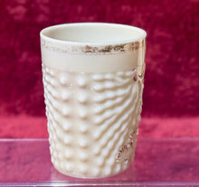 Load image into Gallery viewer, Antique Northwood Geneva Custard Glass Tumbler Uranium Glow Shell and Scroll