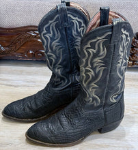 Load image into Gallery viewer, Vintage Tony Lama Black Bull Neck Western Cowboy Rare Boots Size 8