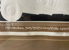 Load image into Gallery viewer, RARE Classic 1936 Mercedes-Benz Signed Lithograph by Roy Williams!!