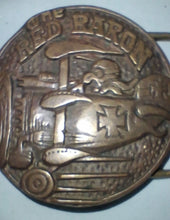 Load image into Gallery viewer, Vintage One Red Baron Solid Brass Belt Buckle 613 Taiwan WWI Aviation
