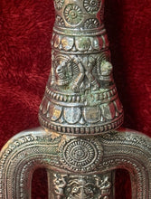Load image into Gallery viewer, Large Thai Brahma Ritual Trident Dagger Sword Silver Tone 25” Heavy 6 lbs.