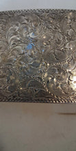 Load image into Gallery viewer, Vintage Sterling Silver Western Belt Buckle Hand Engraved Floral Scroll 3.25”