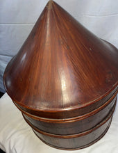 Load image into Gallery viewer, Antique Three Tiered Chinese Wooden Hat Box EFOC!