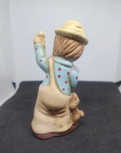 Load image into Gallery viewer, Vintage Porcelain Sad Hobo Clown Figurine With A Puppy And Bowler Hat, Ceramic