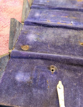 Load image into Gallery viewer, Antique, Victorian, Quad-Folding, Hardwood (Oak), Curiosity Box w/Purple Velvet