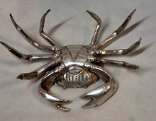 Load image into Gallery viewer, Vintage Silver Plated Crab Salt Cellar Trinket Box Jewelry