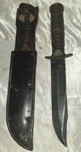 Load image into Gallery viewer, Vintage U.S. UTICA CUT CO USMC Mark 2 Ka-Bar Style Fighting Knife w/ Sheath