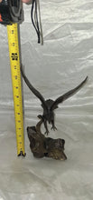 Load image into Gallery viewer, Wings of Glory Bald Eagle Figurine by Ronald Van Ruyckevelt 1990 Bronze Tone 12"