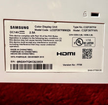 Load image into Gallery viewer, Samsung C32F397FWN 32” Curved LED Monitor 1080p HDMI DisplayPort White Tested