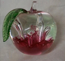 Load image into Gallery viewer, Signed Caithness Scotland Windfall Apple Art Glass Paperweight #1118051