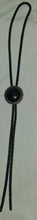 Load image into Gallery viewer, Vintage LTT Sterling Silver Black Onyx Bolo Tie Southwestern Western Leather