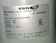 Load image into Gallery viewer, VWR Fixed Speed Touch Vortex Mixer 12620-838 Model 945302 115V TESTED Working