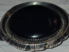 Load image into Gallery viewer, Vintage LTT Sterling Silver Black Onyx Bolo Tie Southwestern Western Leather