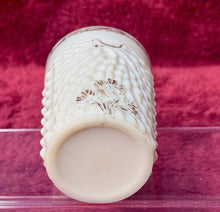 Load image into Gallery viewer, Antique Northwood Geneva Custard Glass Tumbler Uranium Glow Shell and Scroll
