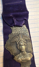 Load image into Gallery viewer, Antique National Funeral Directors Association Badge And Ribbon 1906 Chicago