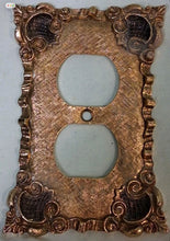 Load image into Gallery viewer, Vintage 1970 Florenza of California Gold Gilt Wall Outlet & Switch Plate Covers