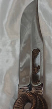 Load image into Gallery viewer, Dan Harrison Custom Knife Ram Bowie with Wood Display Case