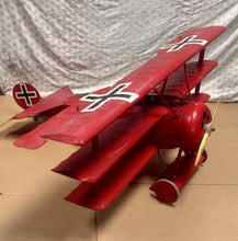 Load image into Gallery viewer, Giant 70” Fokker Dr. I Red Baron WWI Triplane 1/4 Scale Model RC Plane Untested