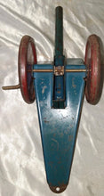 Load image into Gallery viewer, Vintage 1950’s WWII Toy Artillery Cannon Folding Pressed Steel Tin Howitzer