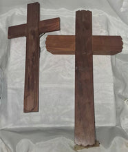 Load image into Gallery viewer, Vintage Catholic Sick Call Last Rites Crucifix Wall Cross Hidden Compartment