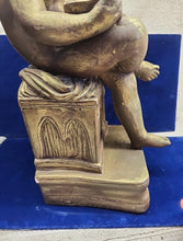Load image into Gallery viewer, Vintage Nude Young Boy Reading Book Statue Figurine Plaster Sculpture Artwork