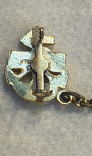 Load image into Gallery viewer, WWII US Navy Chained Vintage Sterling Silver Sweetheart Pin