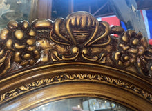 Load image into Gallery viewer, #228 Large Venetian Style Oval Gold Frame Mirror 46“ X 34“
