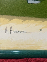 Load image into Gallery viewer, E9- Vintage H. Hargrove "Teeing Off" Art Framed Print On Canvas HAND SIGNED