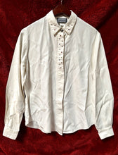 Load image into Gallery viewer, Vintage Roughrider Circle Western Show Shirt White Rhinestone Small Style NWOT