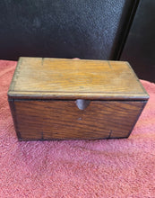 Load image into Gallery viewer, Antique, Victorian, Quad-Folding, Hardwood (Oak), Curiosity Box w/Purple Velvet