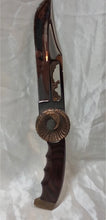 Load image into Gallery viewer, Dan Harrison Custom Knife Ram Bowie with Wood Display Case