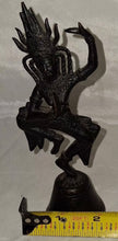 Load image into Gallery viewer, Vintage Cast Metal Hindu Dancing Deity Bell Statue 5" Hand Bell India Figurine D