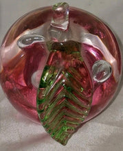 Load image into Gallery viewer, Signed Caithness Scotland Windfall Apple Art Glass Paperweight #1118051