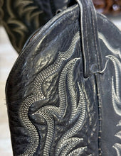 Load image into Gallery viewer, Vintage Tony Lama Black Bull Neck Western Cowboy Rare Boots Size 8