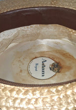 Load image into Gallery viewer, Antique 1920’s-30’s Adam Regent Boater, Skimmer Or Sennit Straw Hat Size 7 1/4”