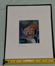 Load image into Gallery viewer, Michael Leu Signed Print “At Piazza San Marco” Framed Contemporary 8x11 Cat Art