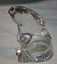 Load image into Gallery viewer, Baccarat France Clear Crystal Sitting Rabbit Bunny Figurine Signed 2.75"