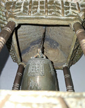Load image into Gallery viewer, Vintage Oriental Solid Brass Gong Bell Prayer Pagoda Temple 10”